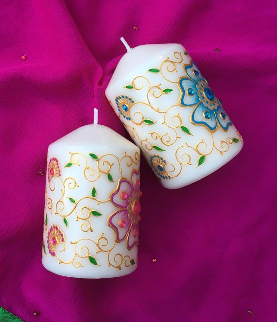 Painted candle