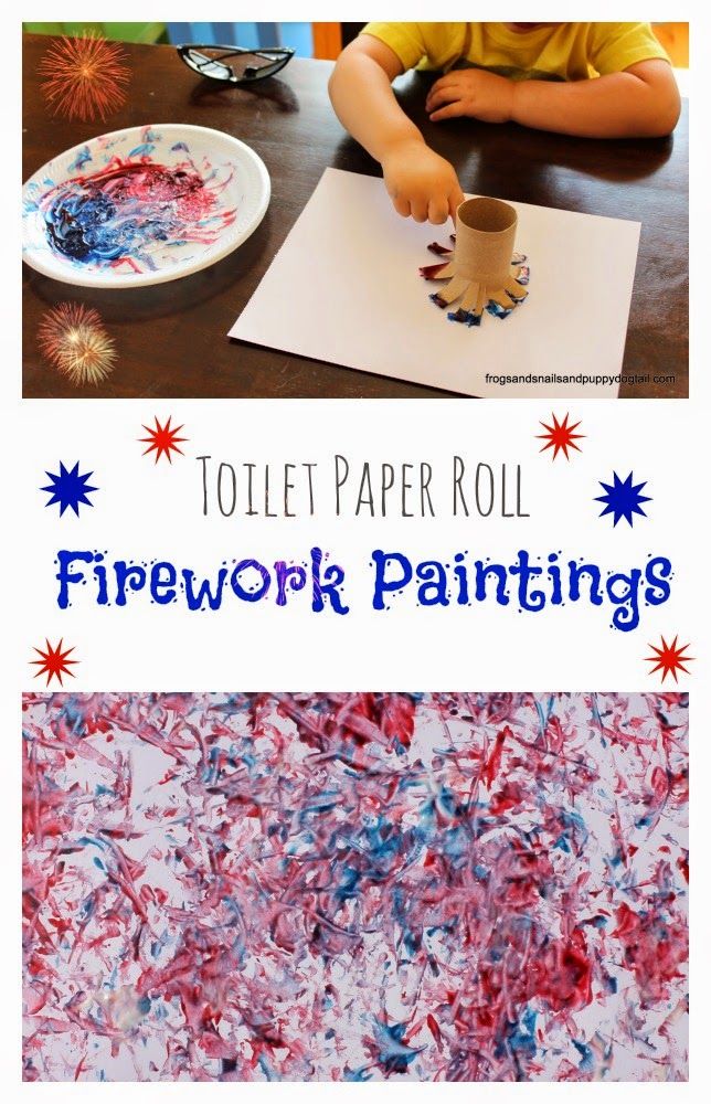 Toilet Paper Roll Firework Stamp 4th of July Toilet Paper Roll Firework Stamp