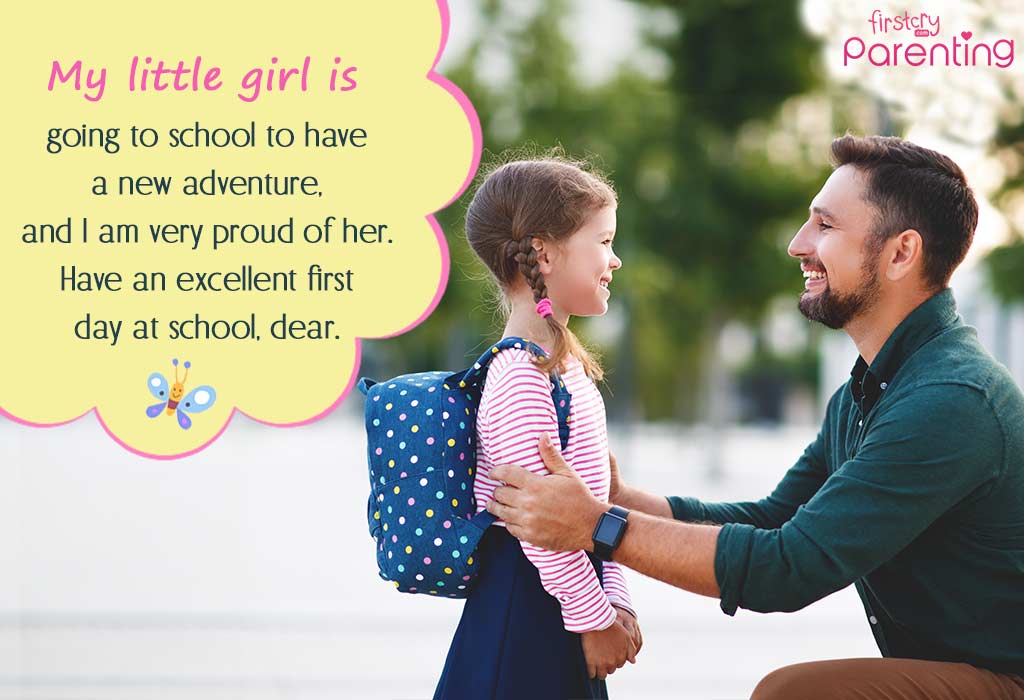 1st Day of School Wishes for daughter