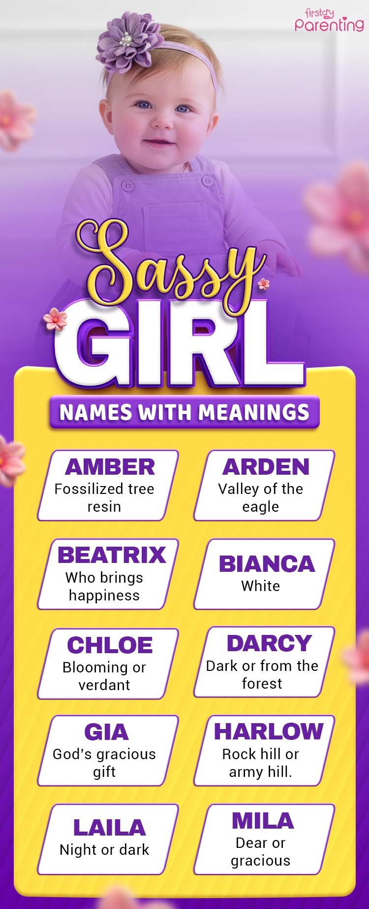Infographic- Sassy Girl Names With Meanings