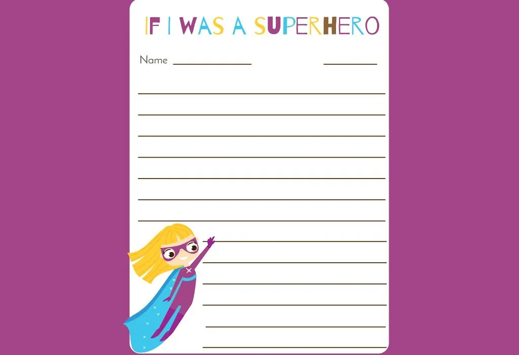 A superhero writing prompt