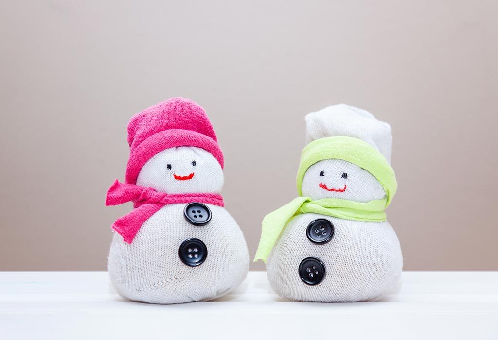 No-Sew Sock Snowman Craft