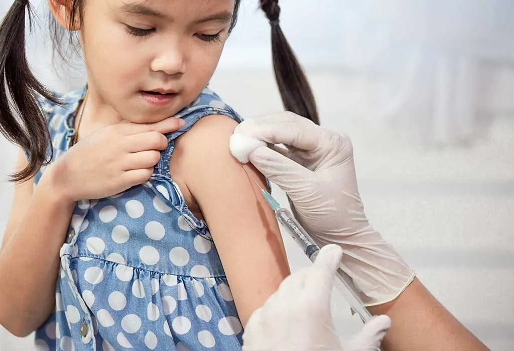 child getting a vaccine