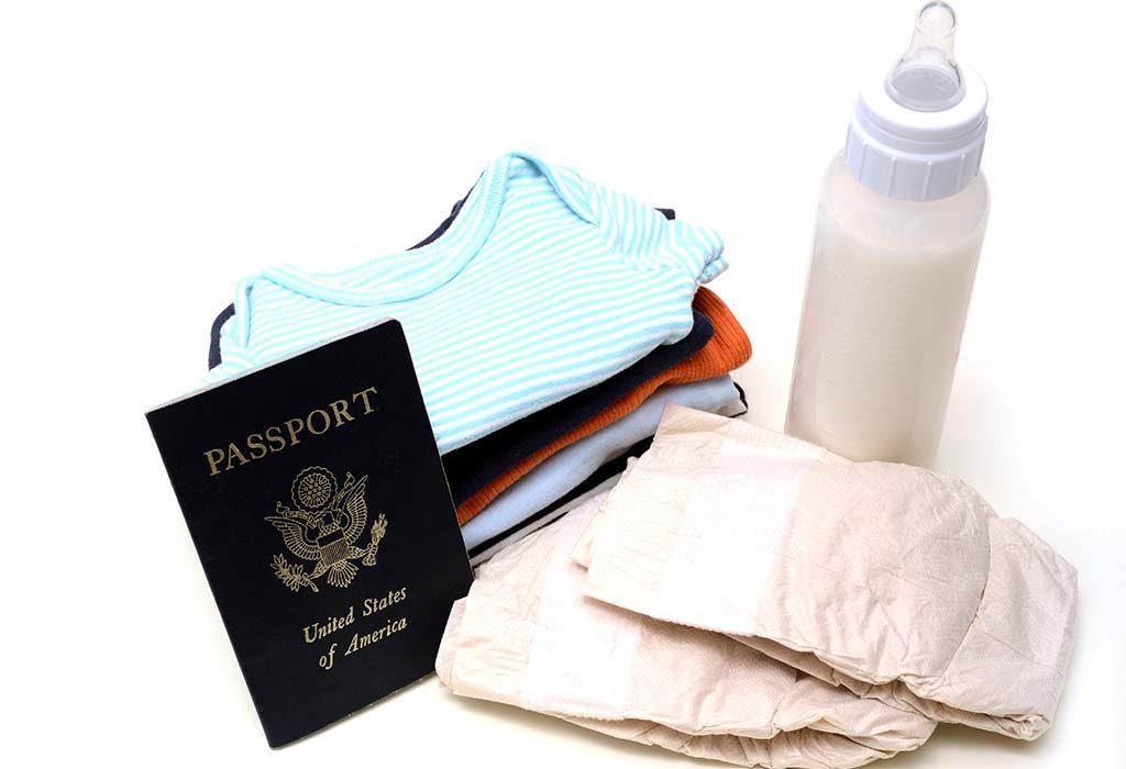 baby items and passport