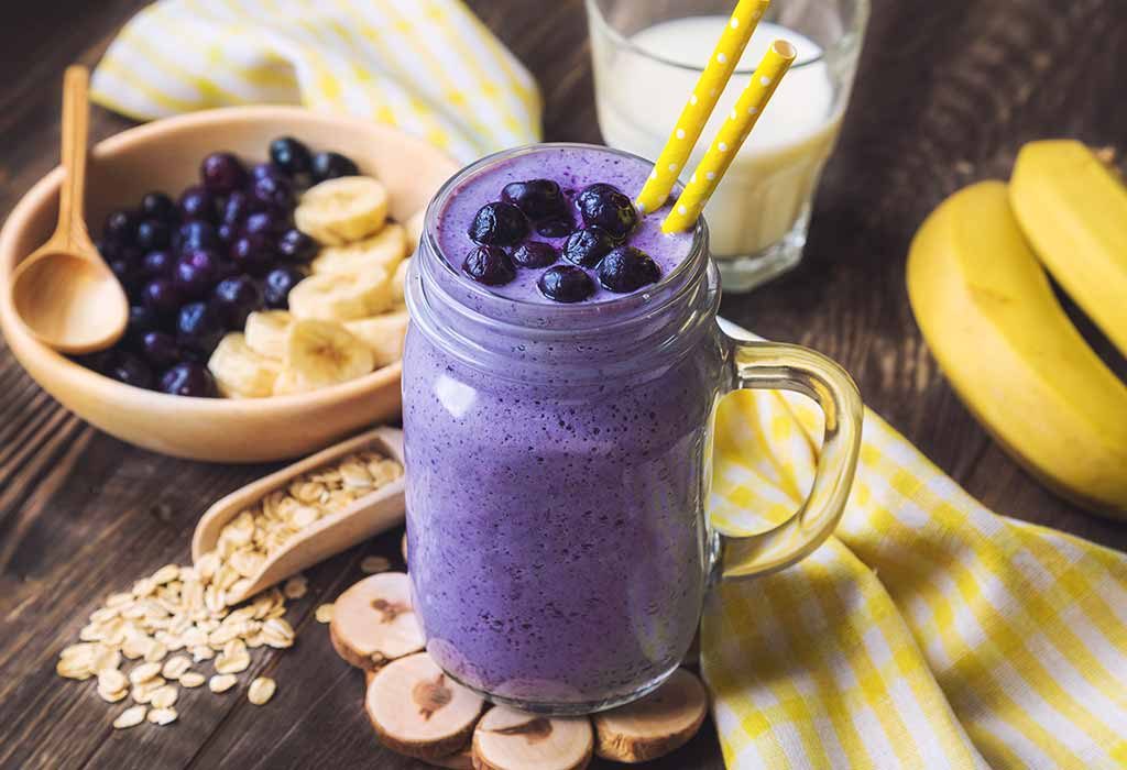 Peanut Butter and Jelly Lactation Smoothie