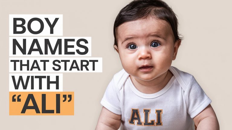 40 Names Starting With 'Ali' for Boys