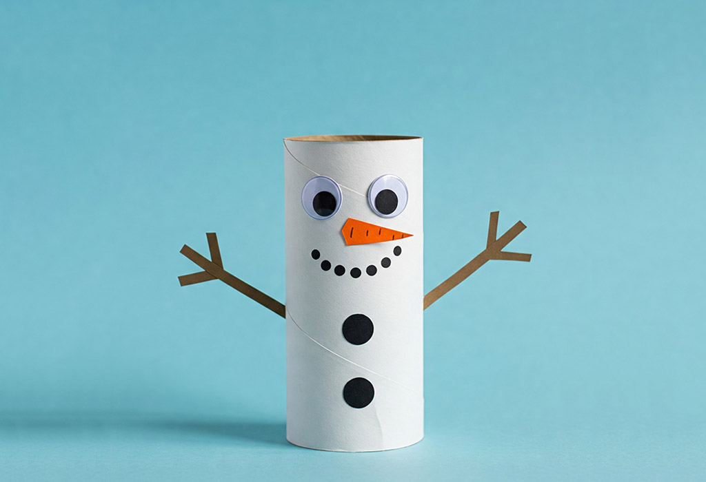 Toilet Paper Roll Snowman