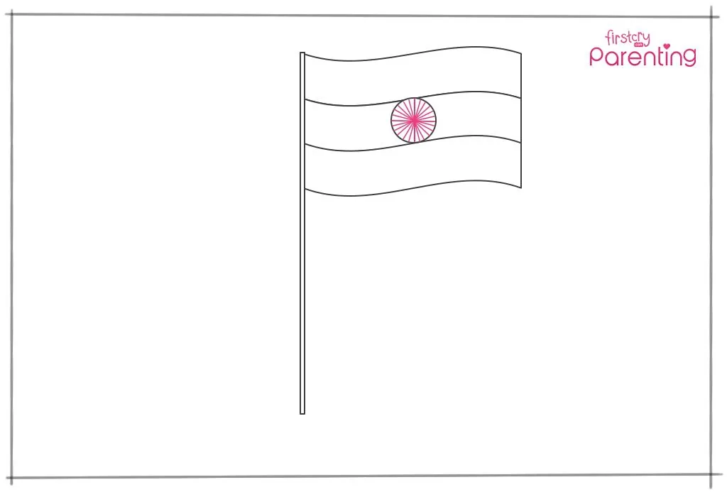 how to draw the Indian national flag
