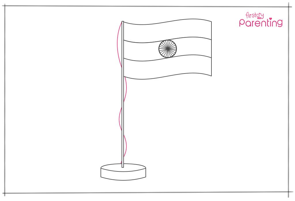 Coloring Pages Kids 101: Indian National Flag Drawing Kids / Flying