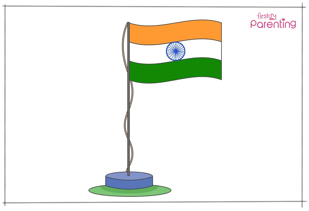 National flag drawing – India NCC