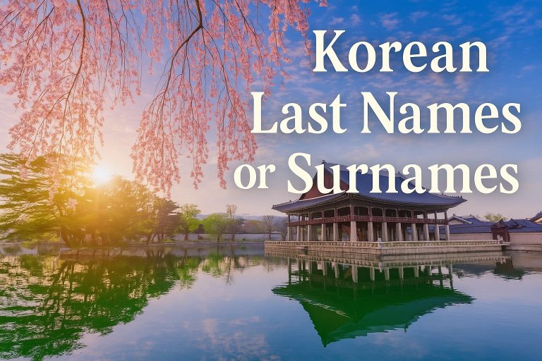 120 Best Korean Last Names or Surnames