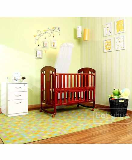 babyhug hamilton wooden cot