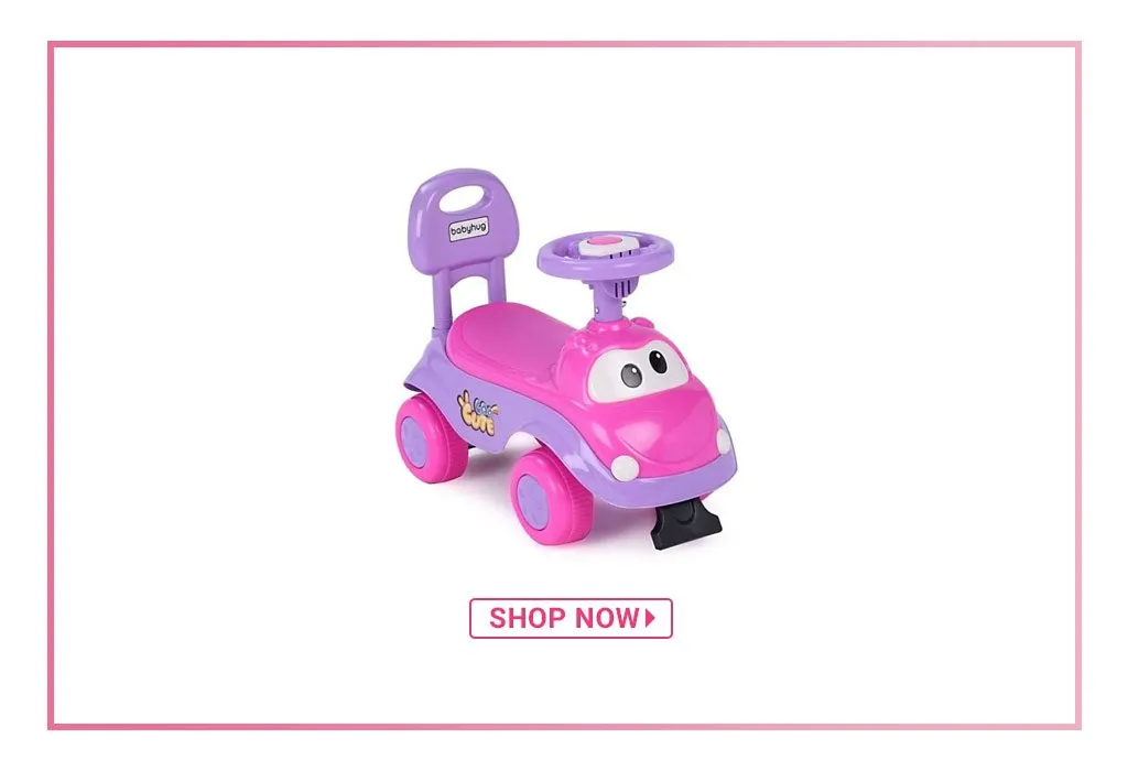 Babyhug Manual Push Ride-on With Steering Wheel