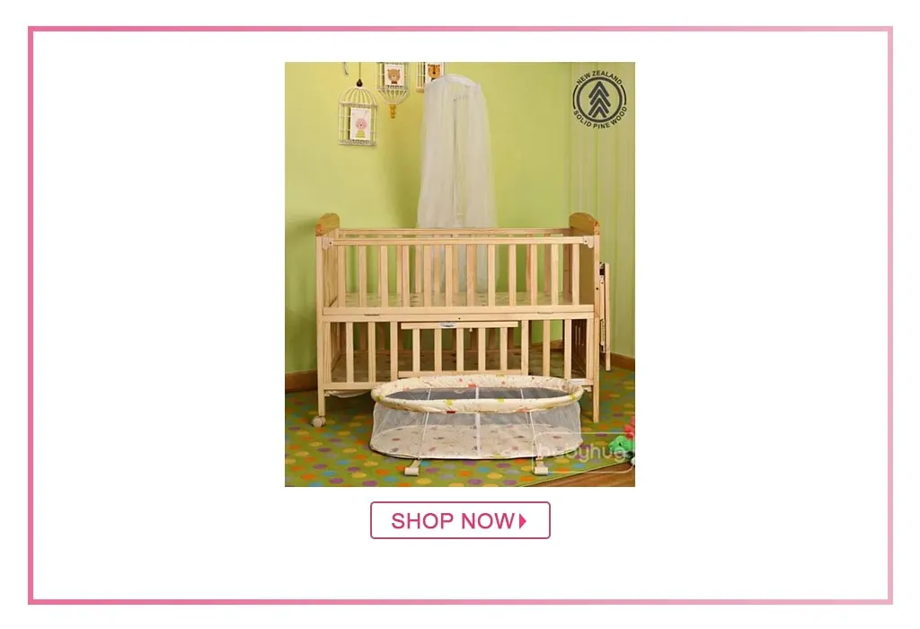 Best Baby Cot Cum Junior Bed, Pinewood Baby Bed Crib