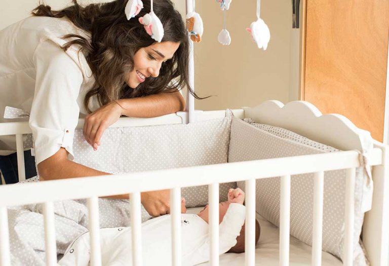 My Happy Angel and Her New Babyhug Rocker Cot Cum Junior Bed!