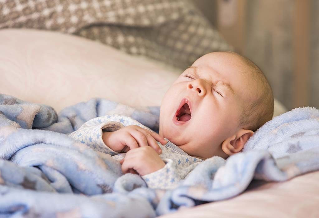 baby yawning before nap