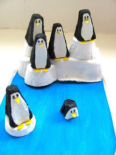 Penguin Egg Carton Craft