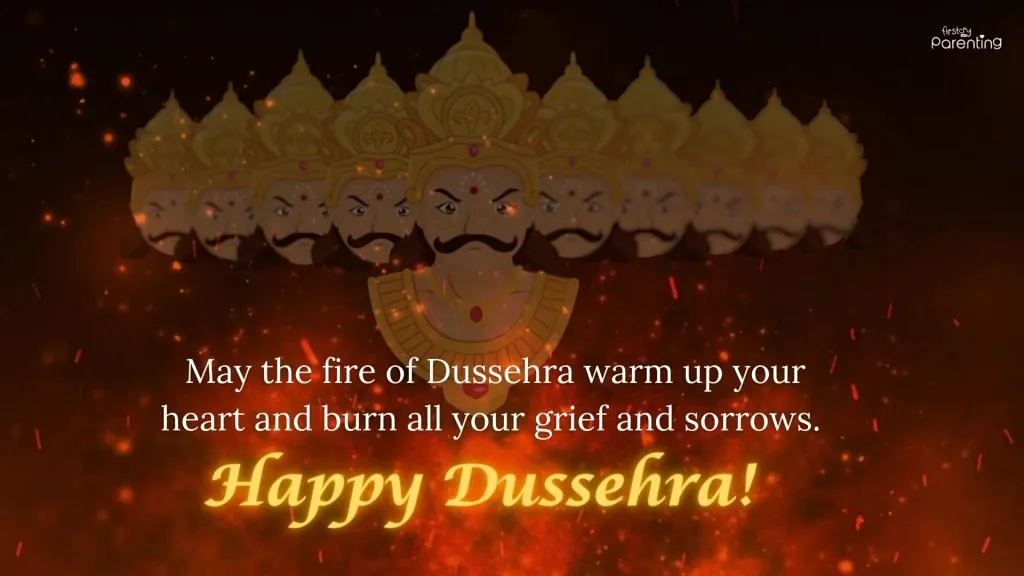 May this Dusshera burn all your worries with the burning of Ravana. May the  day bring you good fortune and success today and forever! Happy Dussehra  to