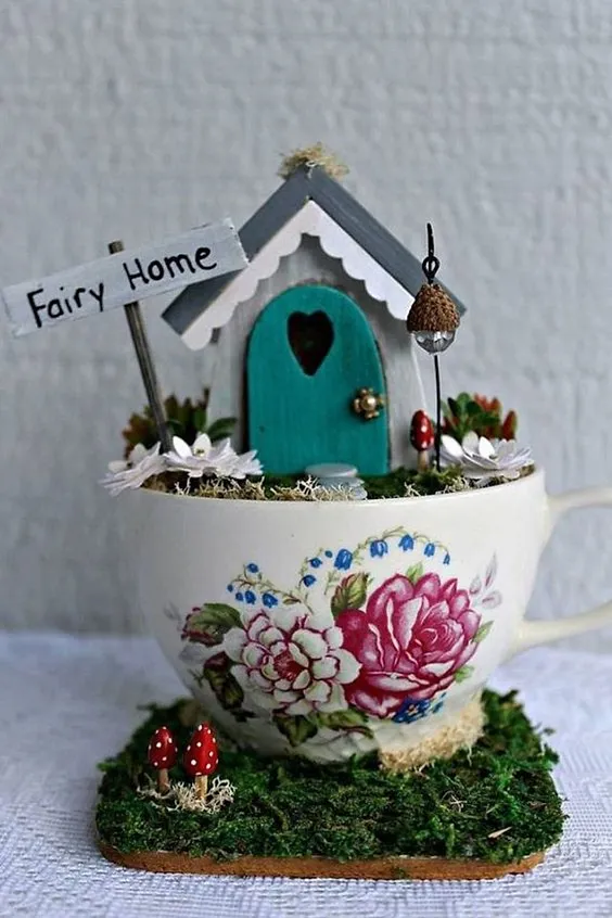 Tea Cup Fairy Garden
