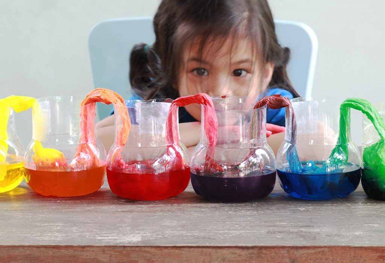 Simple & Fun Walking Rainbow Water Experiment for Kids