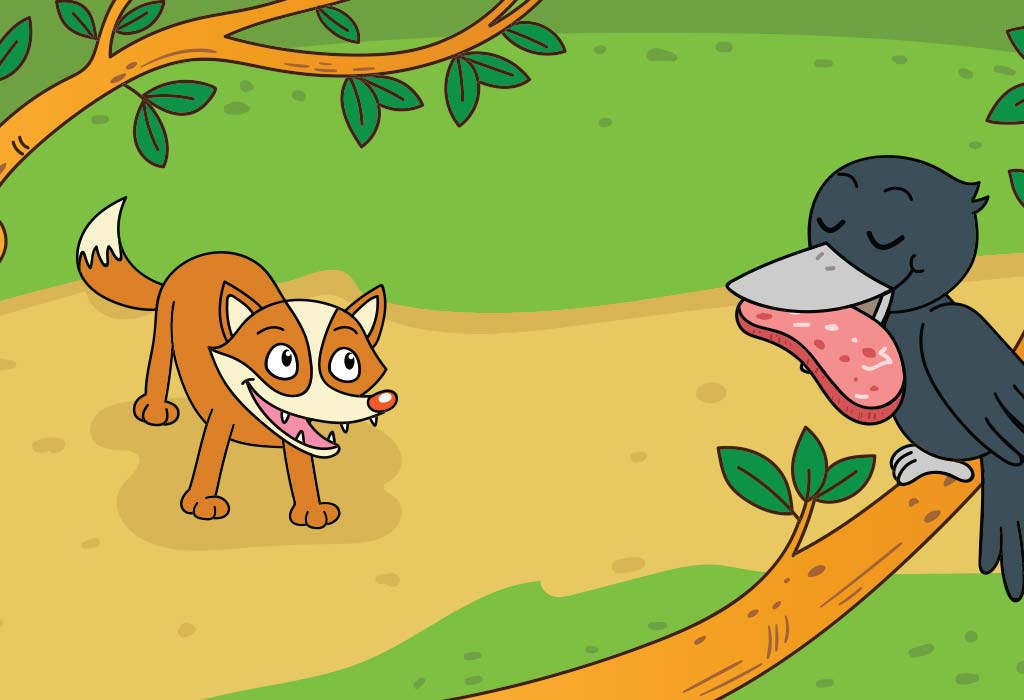 लोमड़ी और कौआ की कहानी हिंदी में | The Fox & The Crow: Story for Kids in Hindi