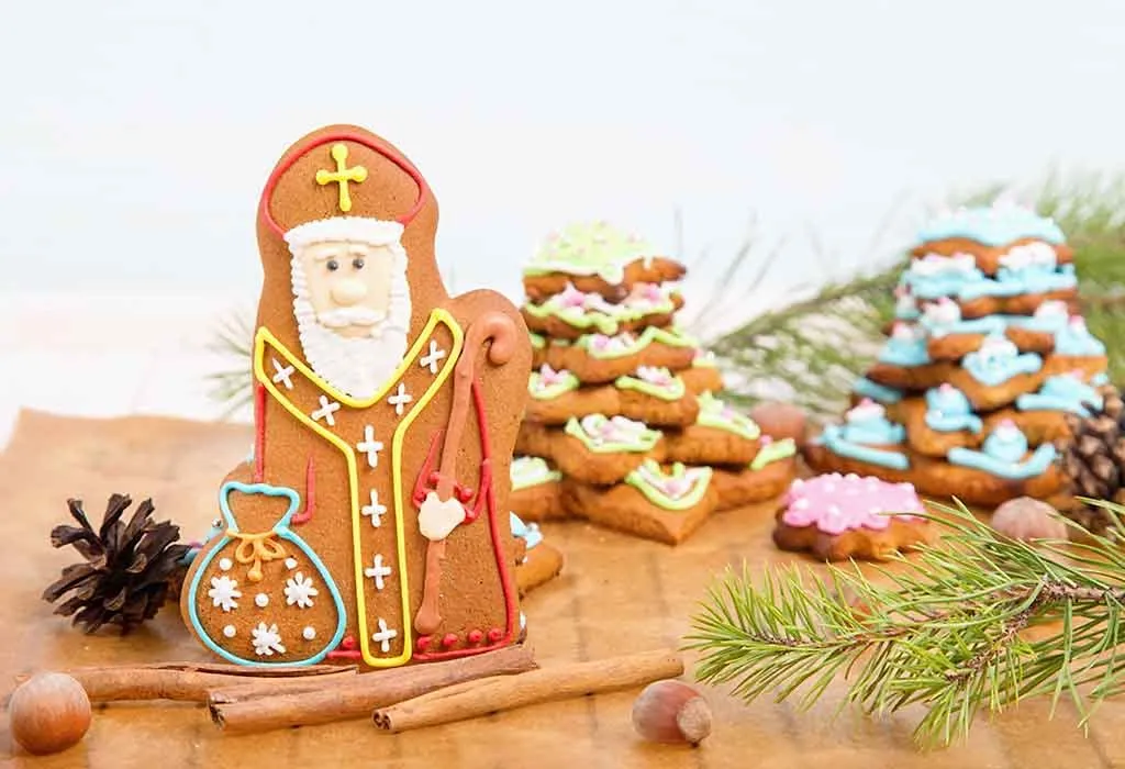 St. Nicholas shaped cookies