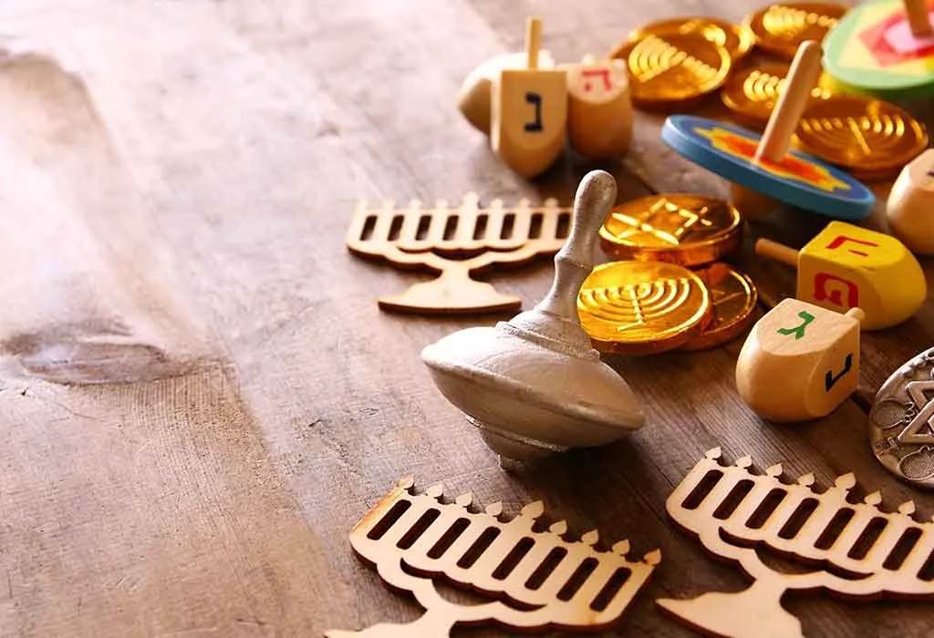 Playing Hanukkah Dreidel