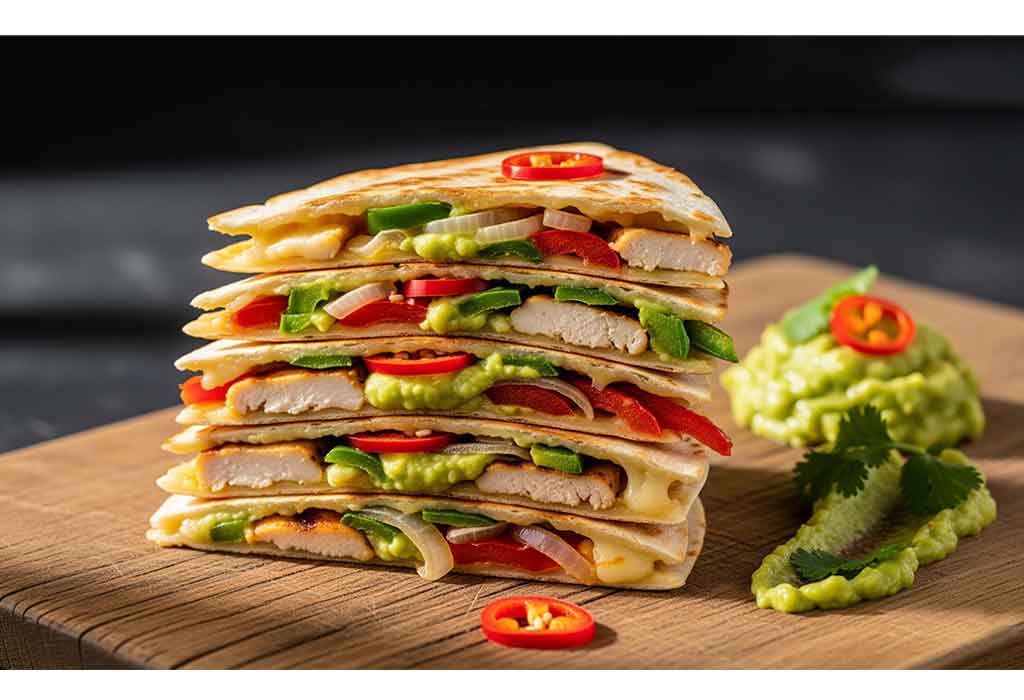 Chicken and Veggie Quesadillas