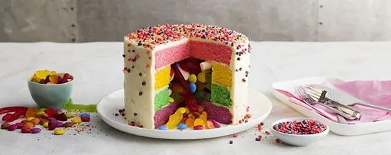 Gender Reveal Pinata Cake