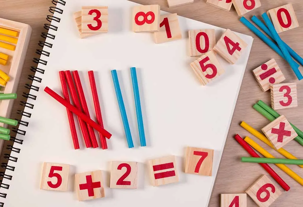 Kindergarten Math - Pencils, Book and Numbers