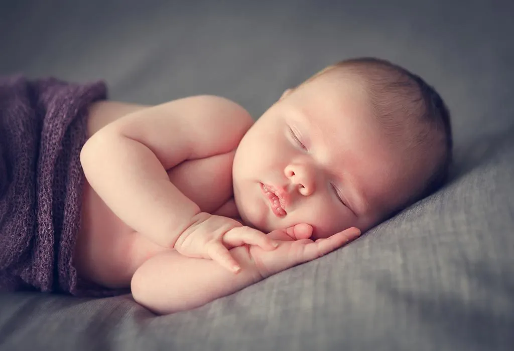 sleeping newborn baby