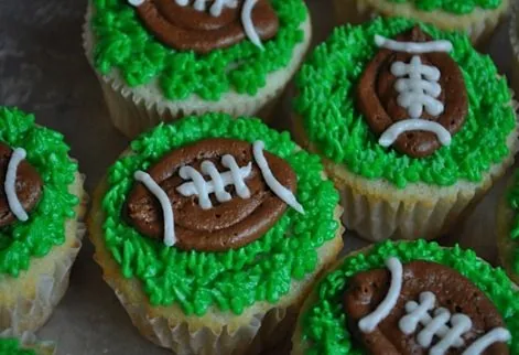 Football cupcakes