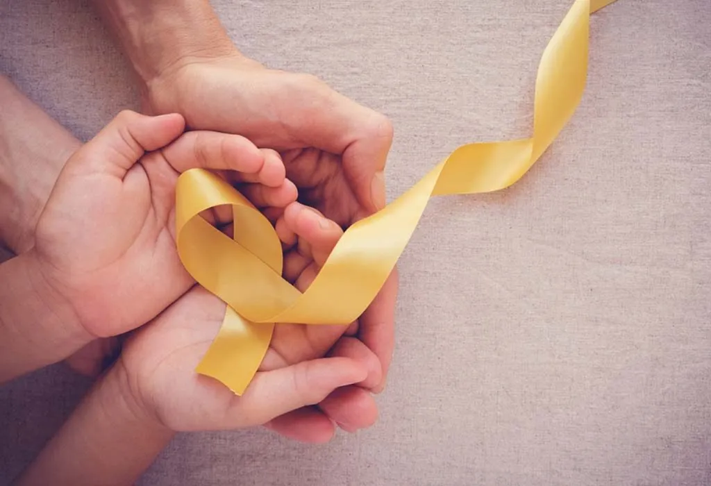 International Childhood Cancer Day Gold Ribbon Symbol