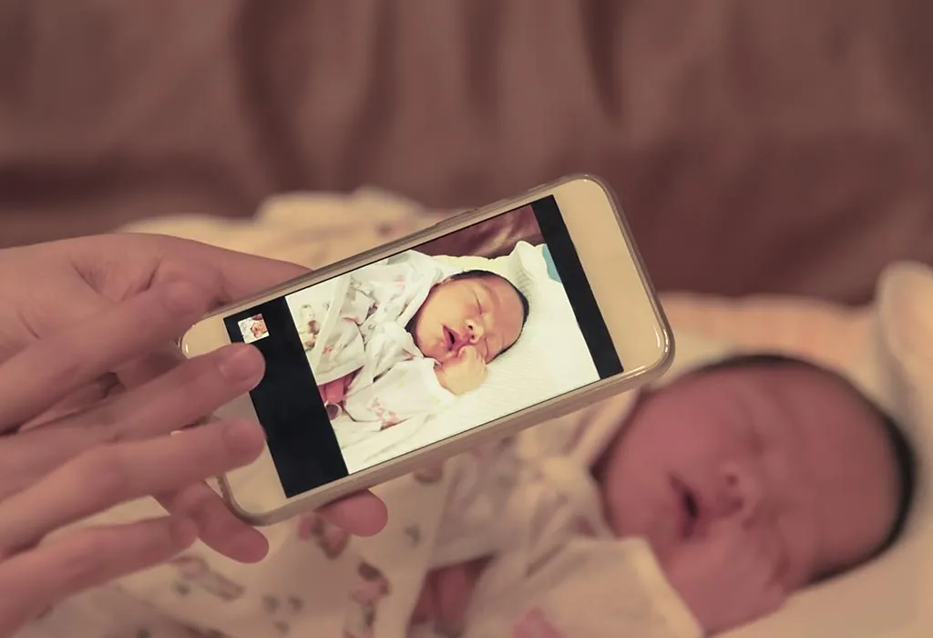 Download Caption: Adorable Newborn Baby Girl in White Linen