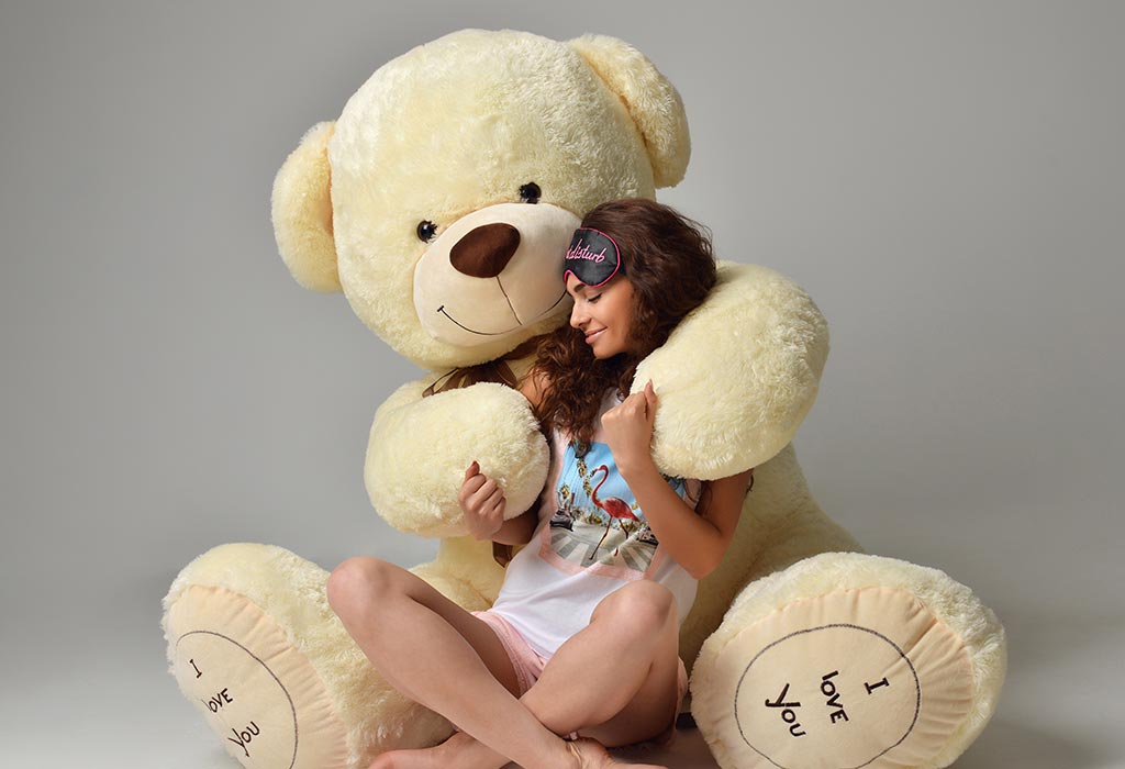A stuffed bear