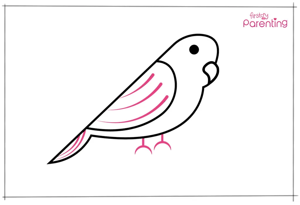 how to draw a bird step by step for kids