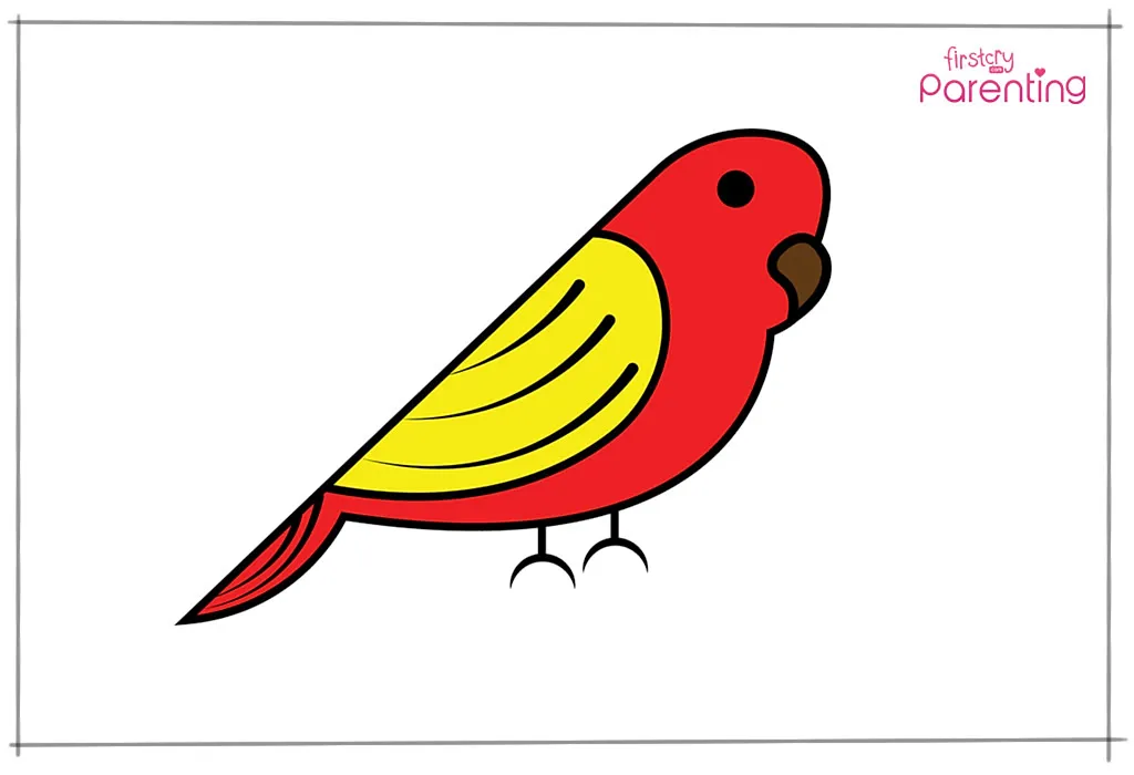 How to Draw a Bird for Kindergarten - Easy Drawing Tutorial For Kids