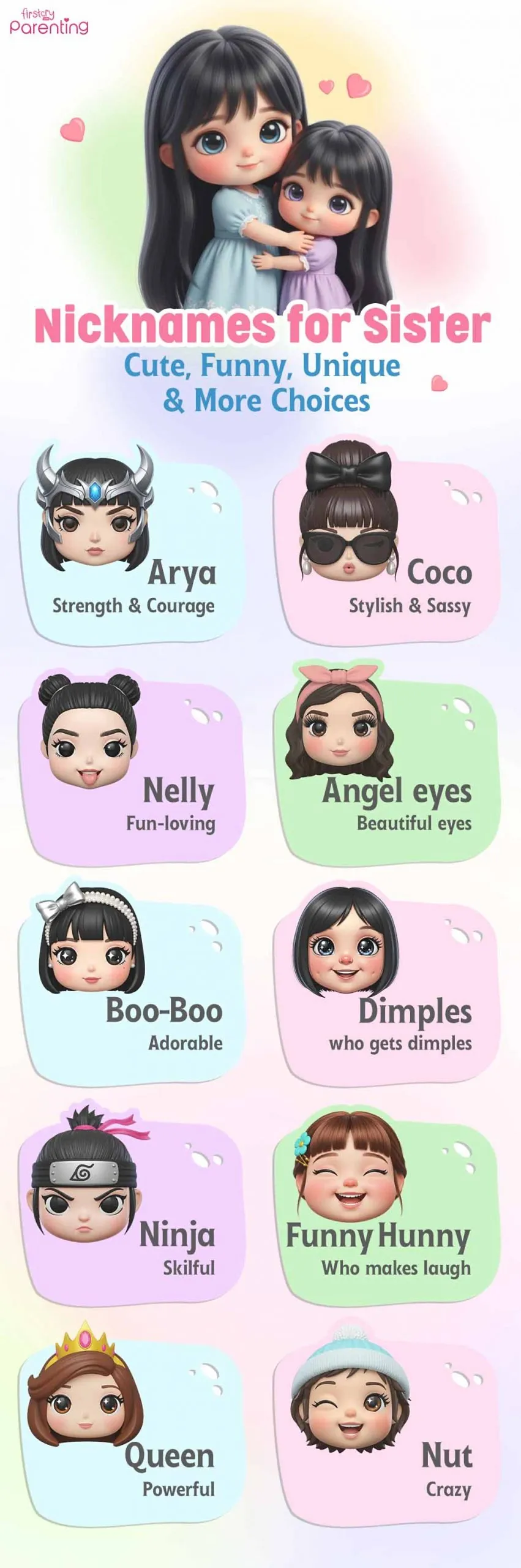 Infographic - Nicknames for Sister
