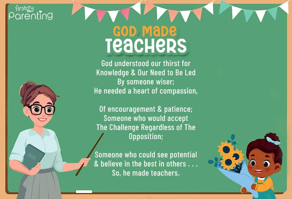 God Made Teachers Poem