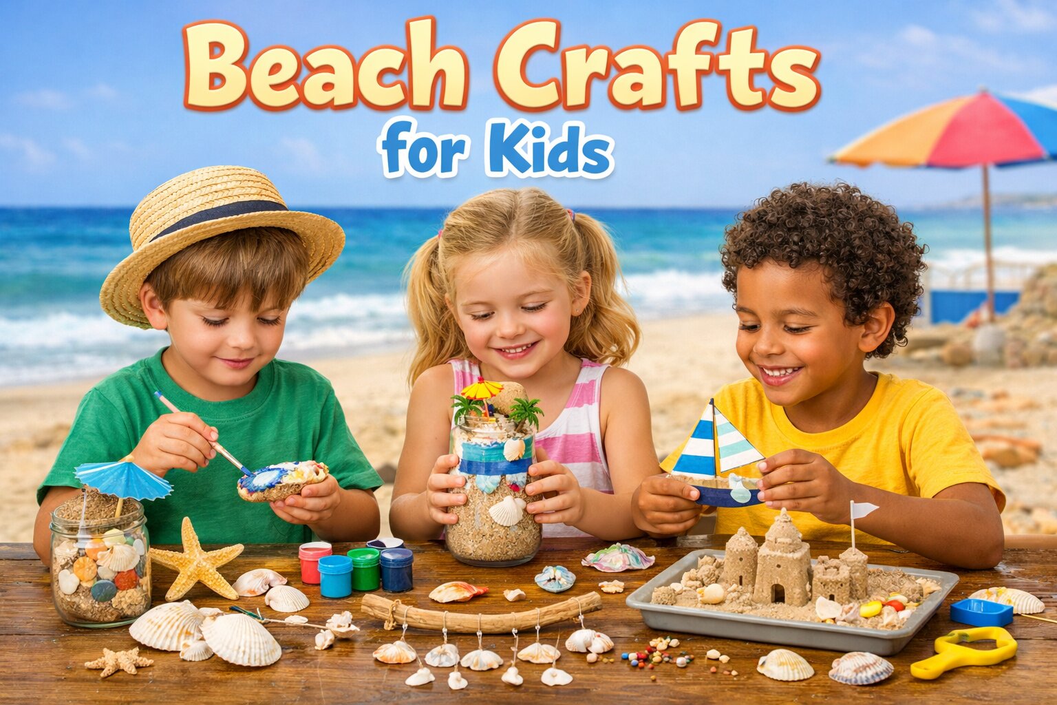 20 Best Beach Themed Crafts For Kids Natural Beach Living 683x1024