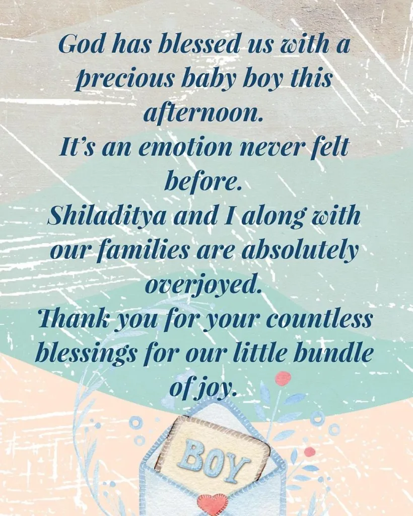 Shreya Ghoshal baby announcement