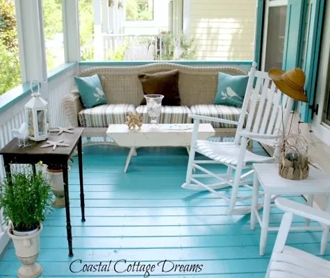 Caribbean Themed Screened Porch