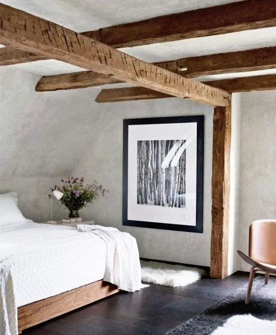 Incorporate Exposed Wooden Beams and High Ceilings