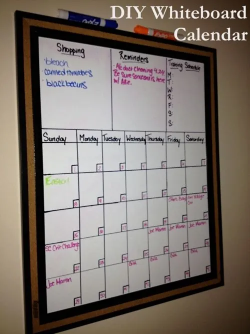 Whiteboard Calendar