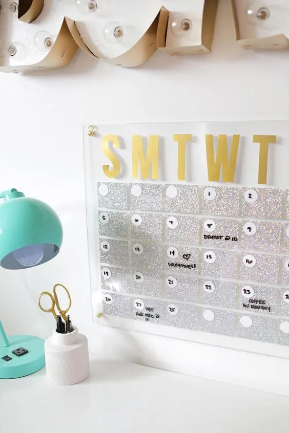 Glitter Acrylic Calendar