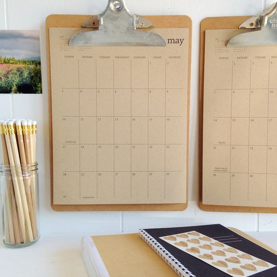 Clipboard Calendar