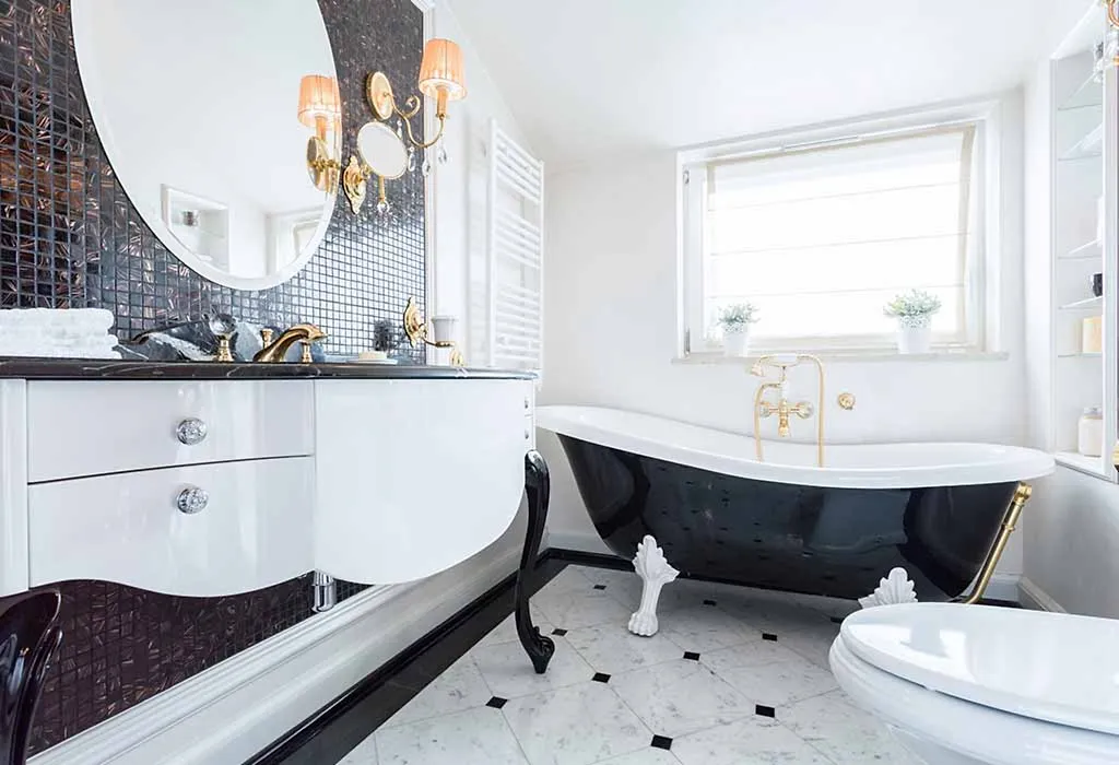 ADD GOLD ACCESSORIES AND FIXTURES