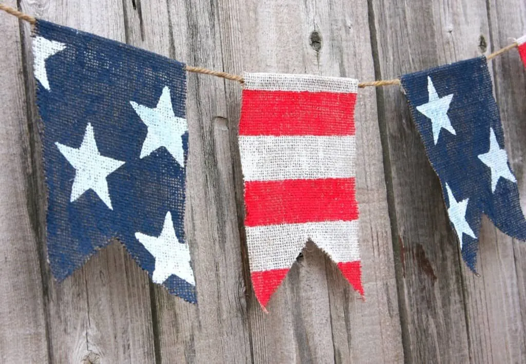 Patriotic Burlap Banner