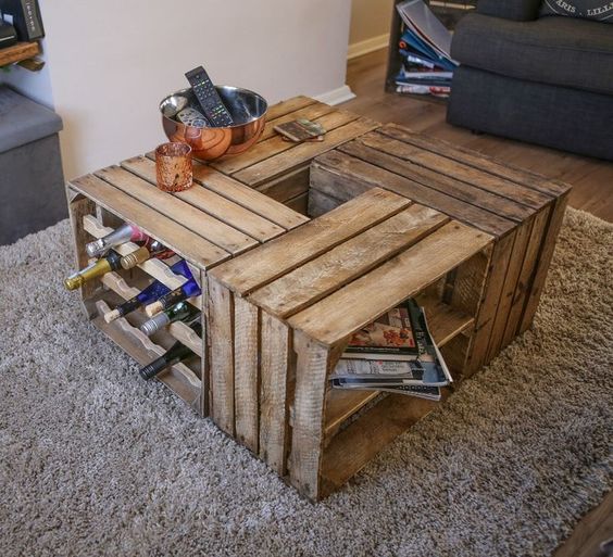 Wooden Crate Coffee Table
