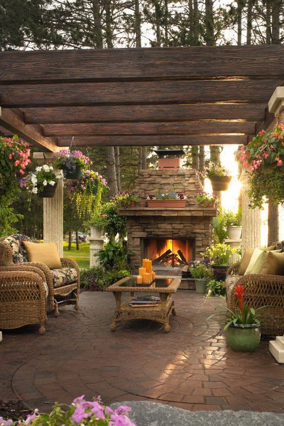 Statement Outdoor Fireplaces